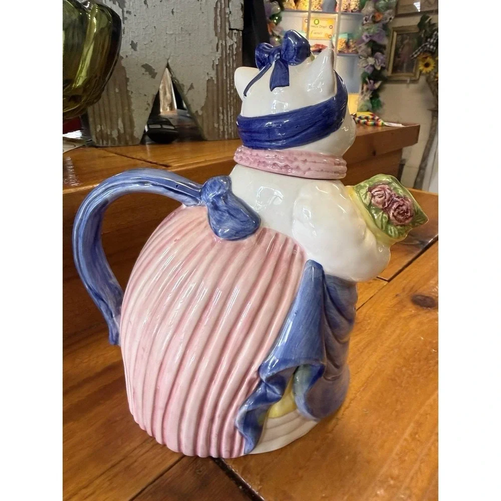VTG The Cook's Bazaar Brand cat teapot Taiwan